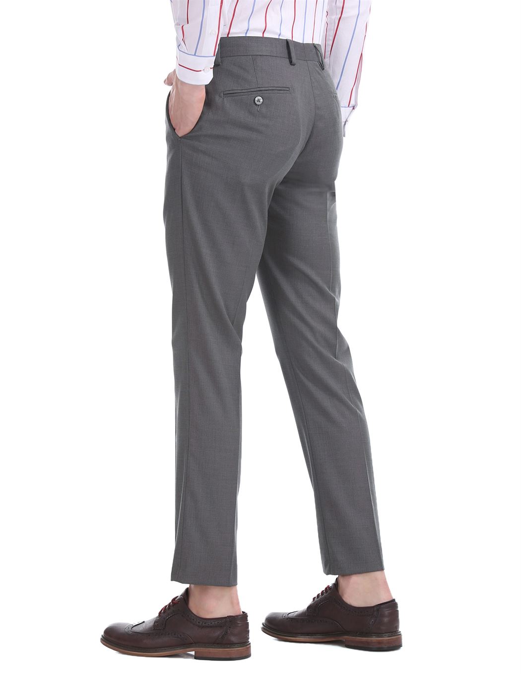 U.S. Polo Assn. Men Solid Formal Wear Trousers